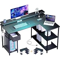 Amazon | 【左右組み替え可能&USBタップ付き】VARNIC ゲーミングデスク